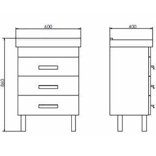 Тумба с раковиной Comforty Никосия 00-00011160 60 см Дуб темный